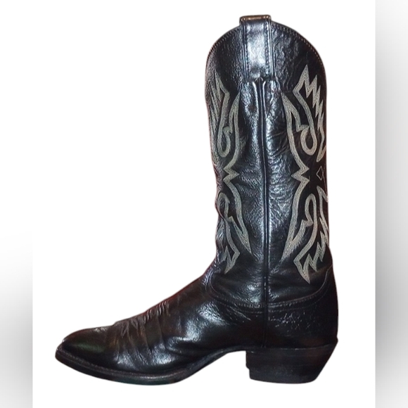 Vintage Justin Mens Leather Cowboy Boots Style 9036 Size 9D Made in U.S.A. - Picture 7 of 9